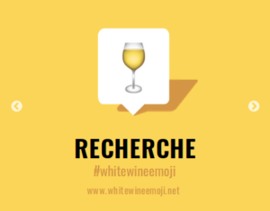 La campagne pour l'emoji Vin Blanc. En français dans le texte.