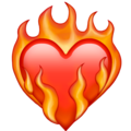 emoji coeur enflammé