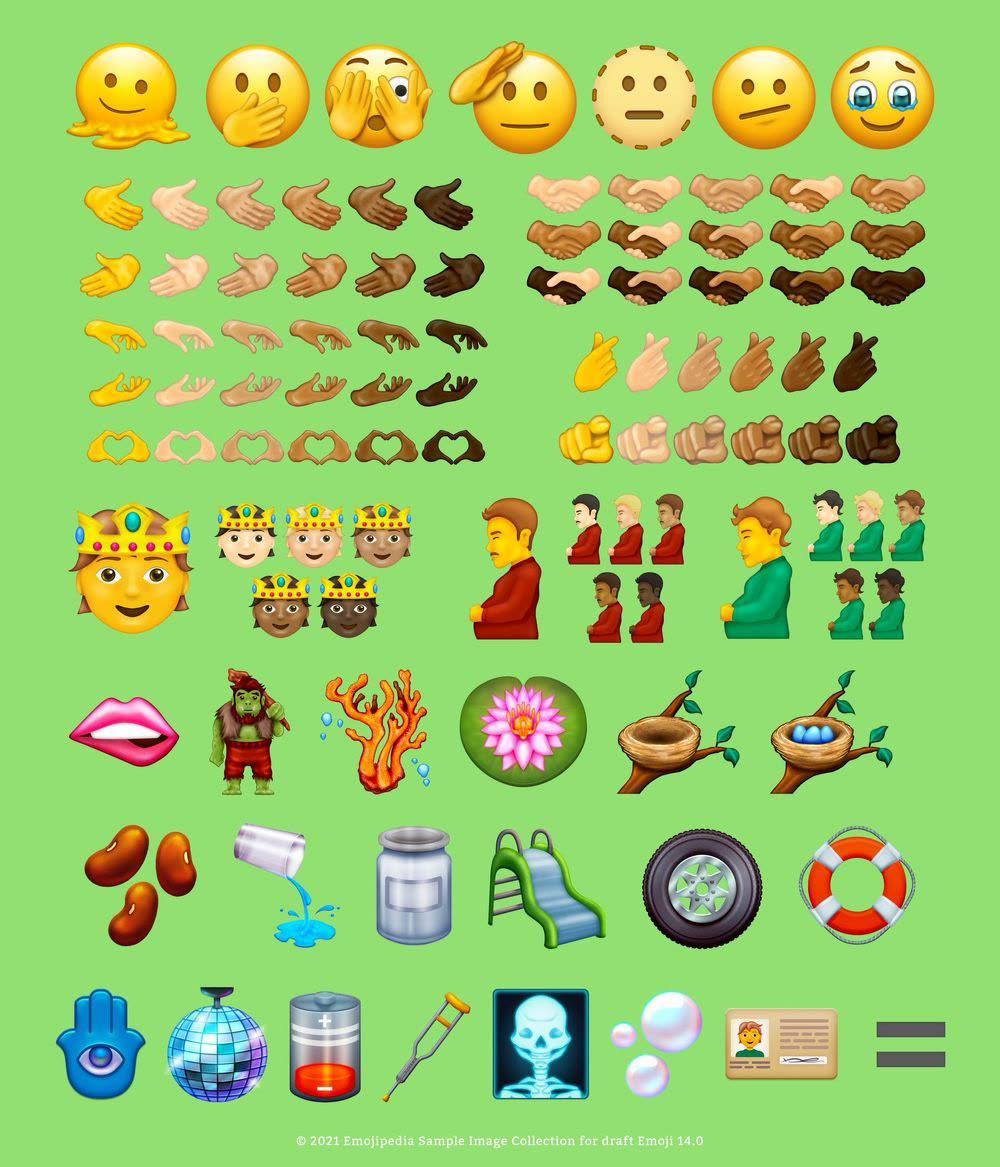 Liste nouveaux emojis Unicode 14.0